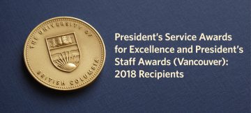 2018 President’s Awards for Staff Recipients